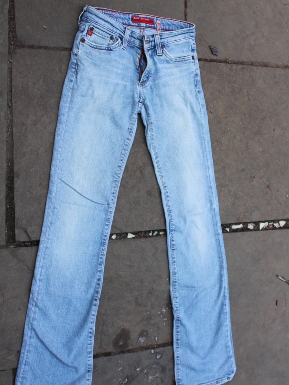 Big Star Women's Stone Wash Blue Jeans.  Size 24R- Boot Cut